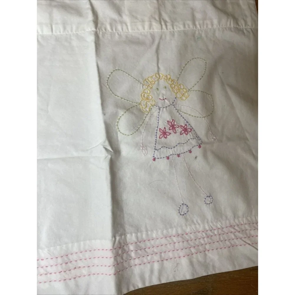 Pottery Barn Kids Valance Curtain Fairy Princess Embroidered Pink Purple 18